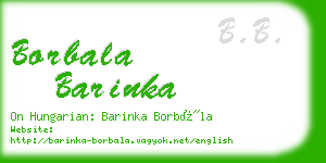 borbala barinka business card